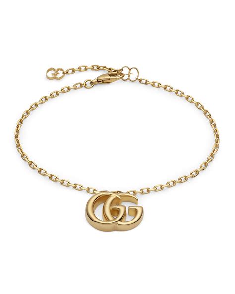 Gucci GG Size 17 18K Yellow Gold Women's Bracelet 